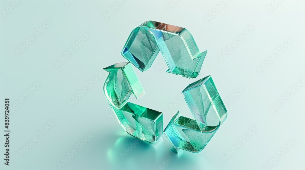 Recycling symbol made from plastic waste. Garbage recycling concept. Background with copy space Recycling symbol made from plastic waste. Garbage recycling concept. Background with copy space