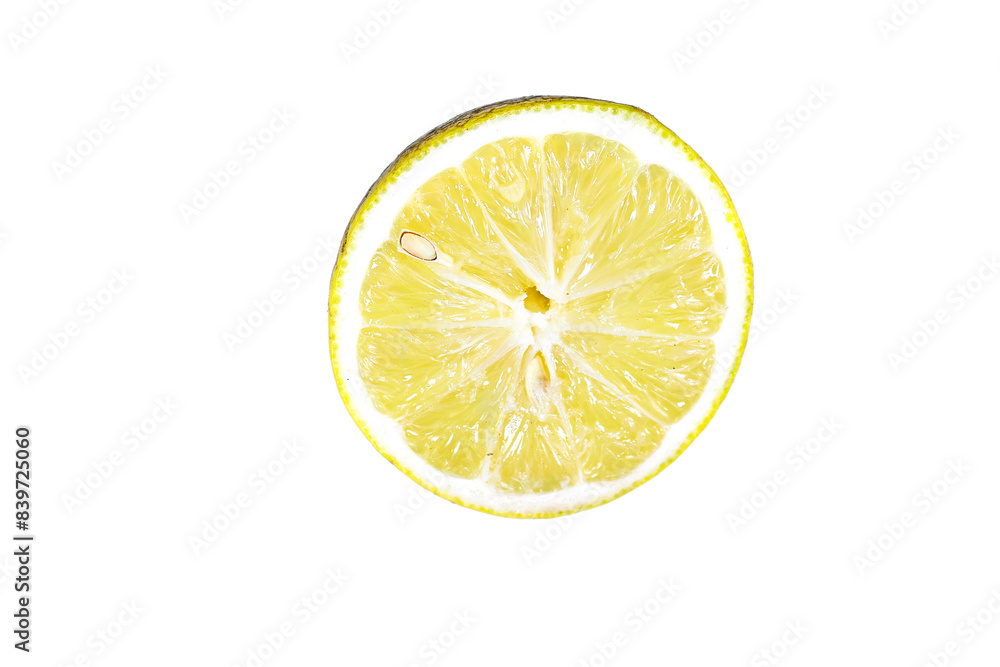 half lemon isolated on white background half lemon isolated on white background