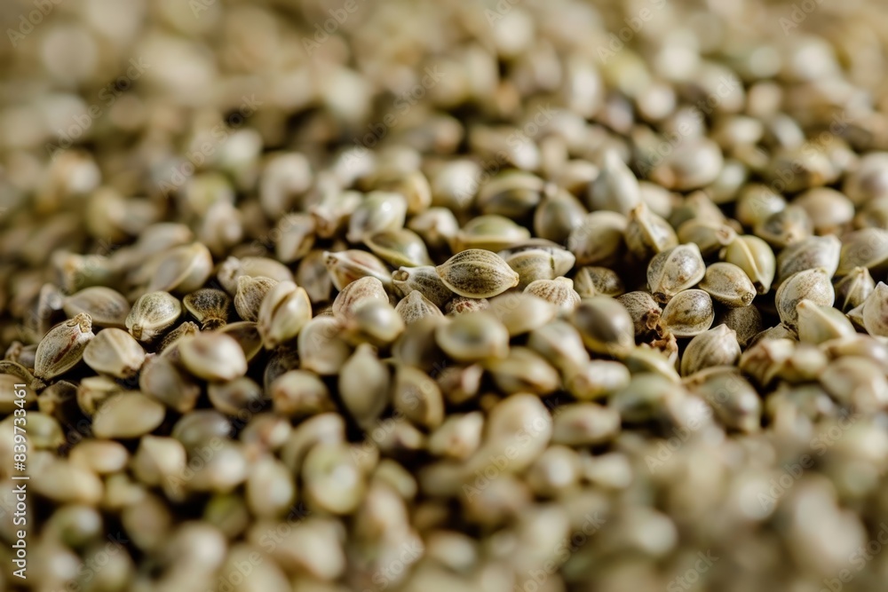 Obraz premium Macro photograph of hemp seeds