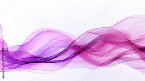 Abstract purple and pink wave lines on a white background. Perfect for modern design, backgrounds, and graphic elements. © WACHI