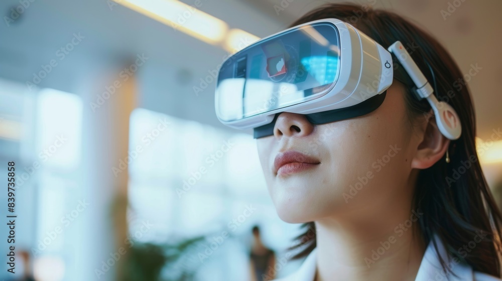 A digital assistant reminding someone to take a break and do some stretches to prevent eyestrain and improve brain function A digital assistant reminding someone to take a break and do some stretches to prevent eyestrain and improve brain function