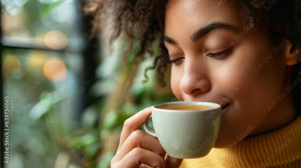 A person sipping a cup of herbal tea representing the incorporation of natural remedies for a holistic approach to wellness A person sipping a cup of herbal tea representing the incorporation of natural remedies for a holistic approach to wellness