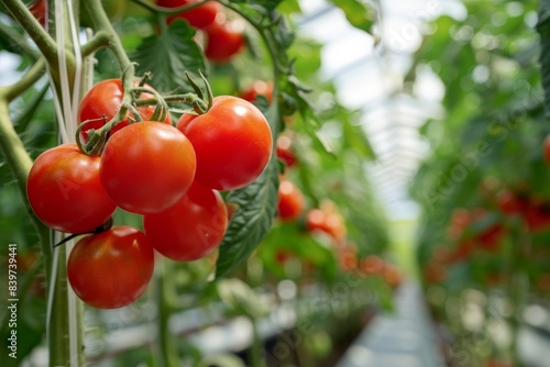 Wallpaper Mural Ripe red tomatoes growing in a greenhouse Torontodigital.ca