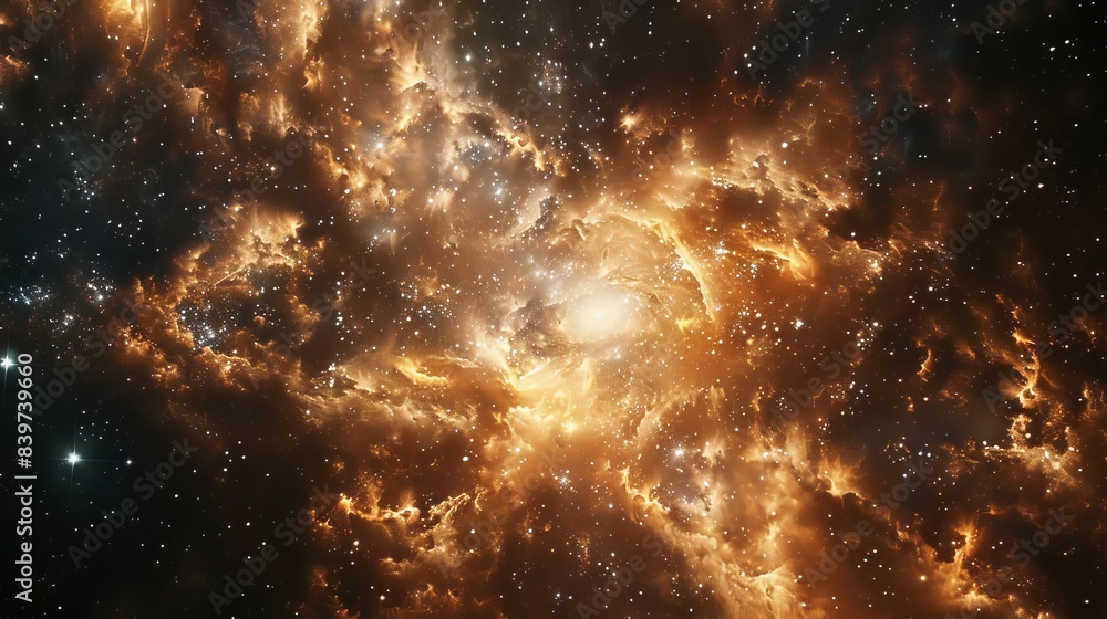 Obraz premium Capturing the first poem in the vast universe through the art of cosmic photography