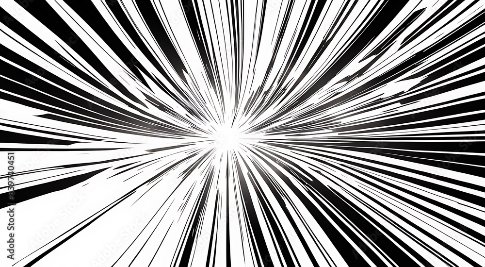 Fototapeta premium Experience dynamic manga and anime comic speed lines with alpha channel
