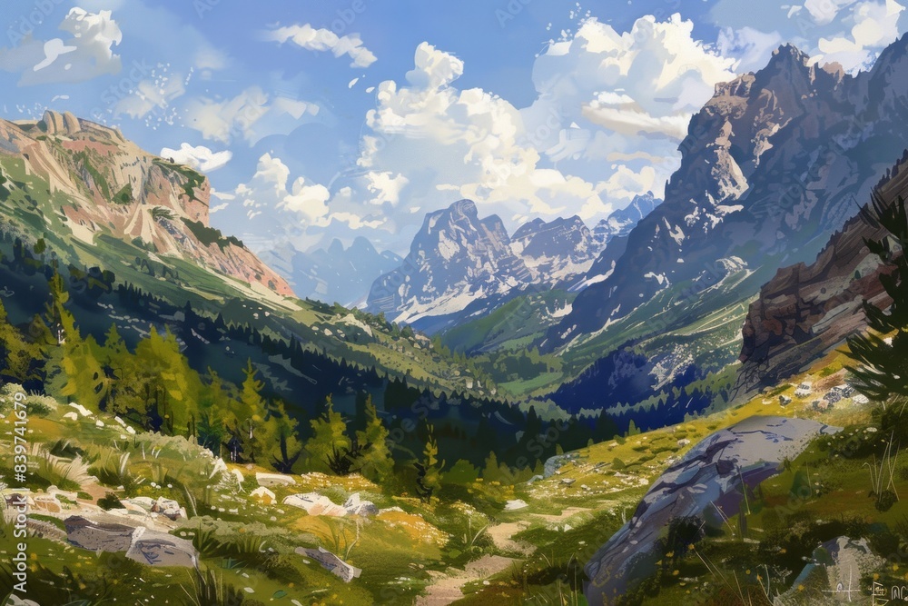 Mountain landscape Mountain landscape
