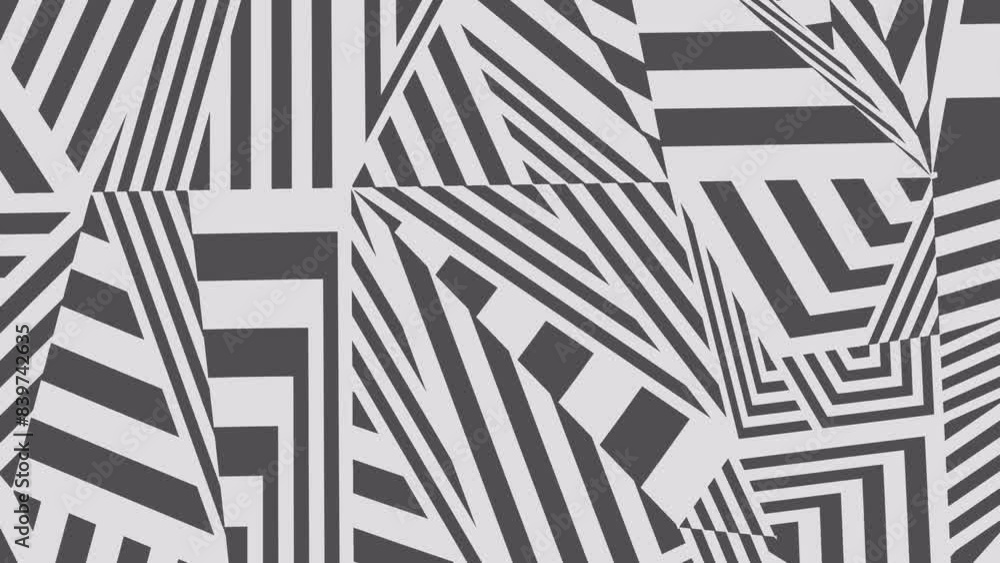 Geometric shapes from stripes.
Abstract background with black and white stripes.Wallpaper for design. Geometric shapes from stripes.
Abstract background with black and white stripes.Wallpaper for design.