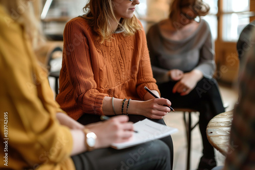 Support group, hopeful expression on peoples face, client's rights in mental health care, relationships, man talking to a therapist in a therapy room, Group Therapy Session