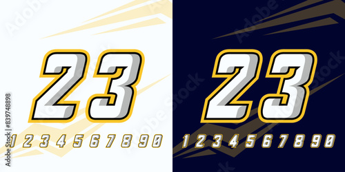 number 23 racing and automotive for, racing, sports jersey with racing effects