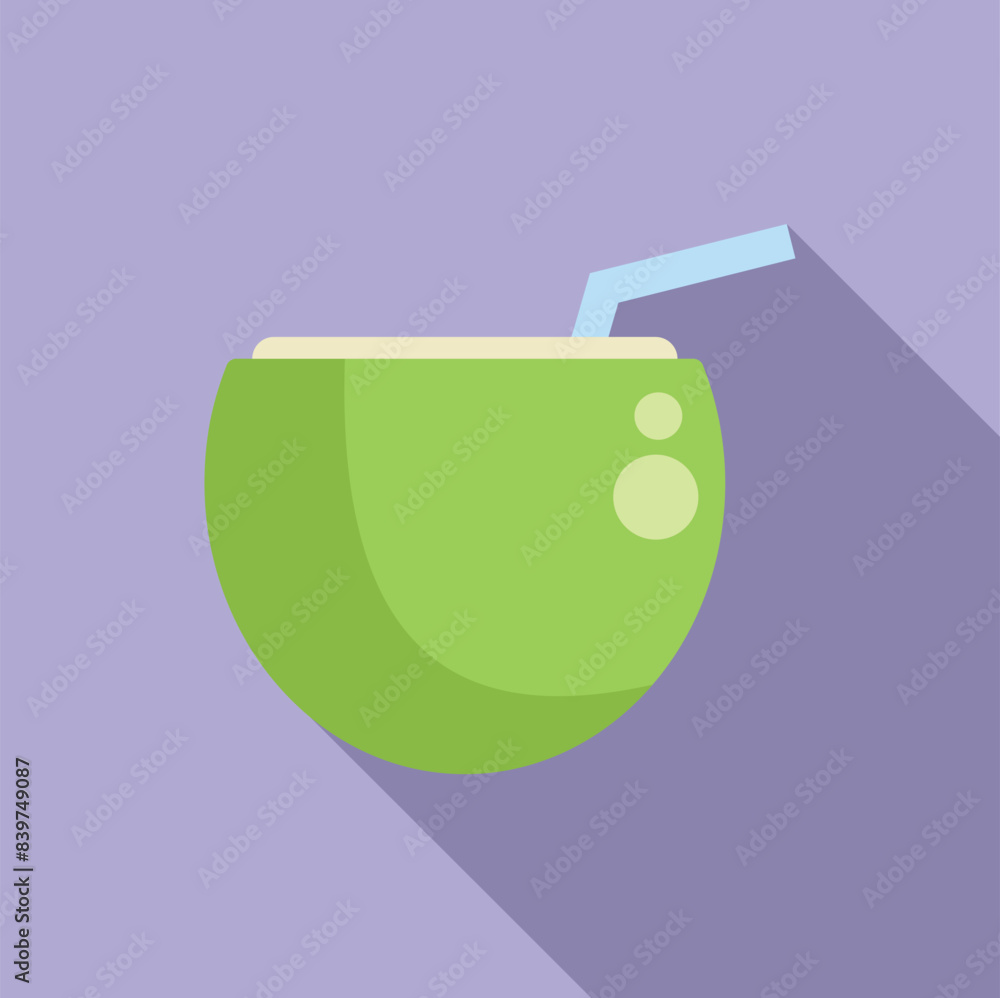 Enjoying a tasty beverage made from a freshly opened coconut Enjoying a tasty beverage made from a freshly opened coconut