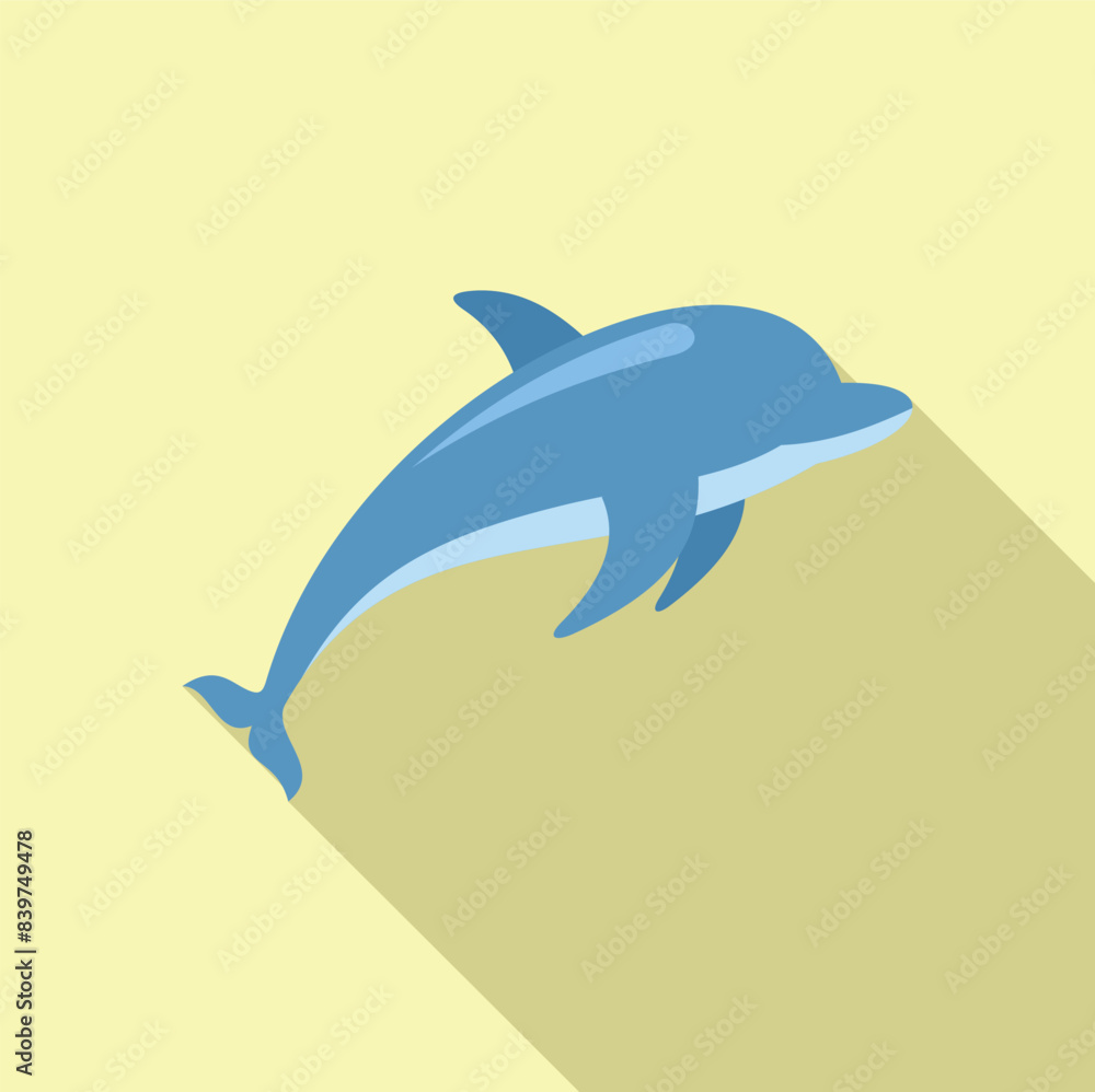 Fototapeta premium Playful dolphin enjoying its freedom jumping through the air