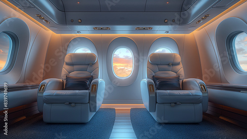 Luxurious First-Class Airplane Seats