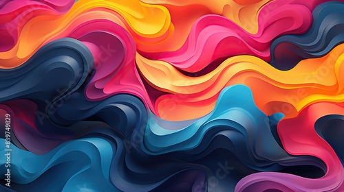 A surreal pattern with fluid shapes and gradients -- 