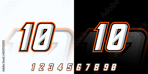 automotive racing effect number 10, sports design, workshop, race jersey