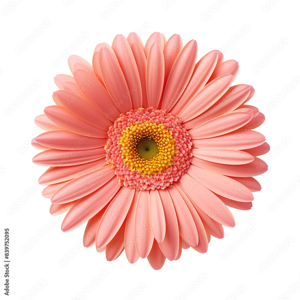 pink gerber daisy isolated on white pink gerber daisy isolated on white