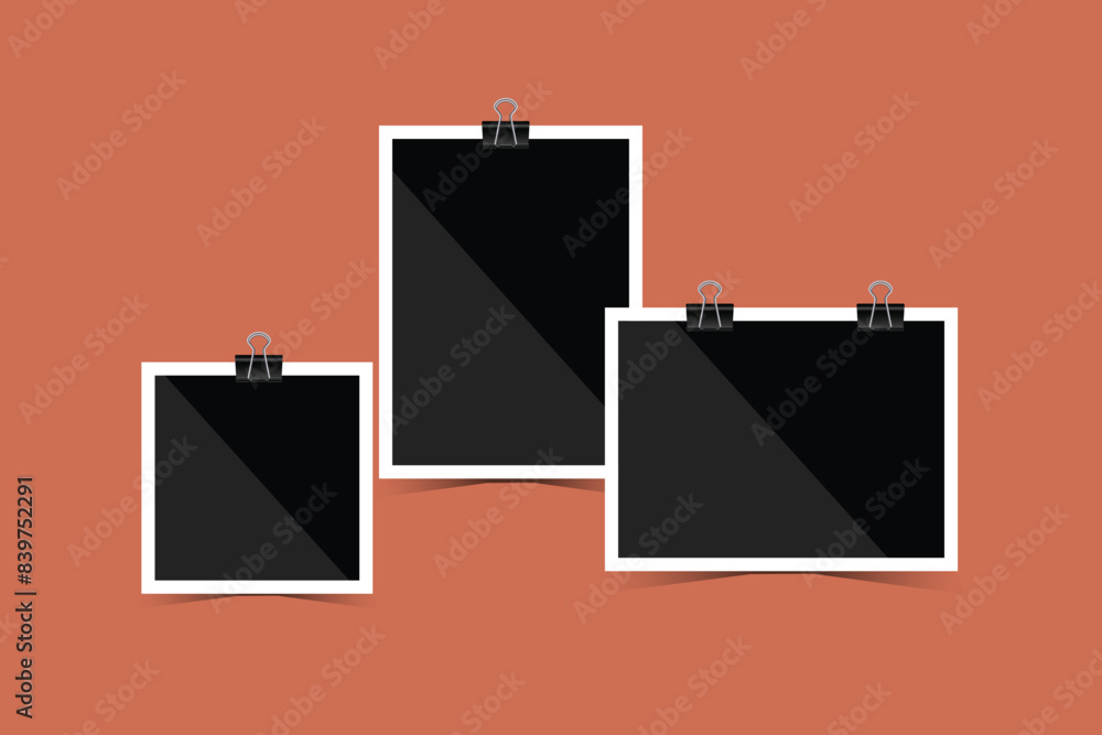 Polaroid Blank photo frames collage vector template Polaroid Blank photo frames collage vector template