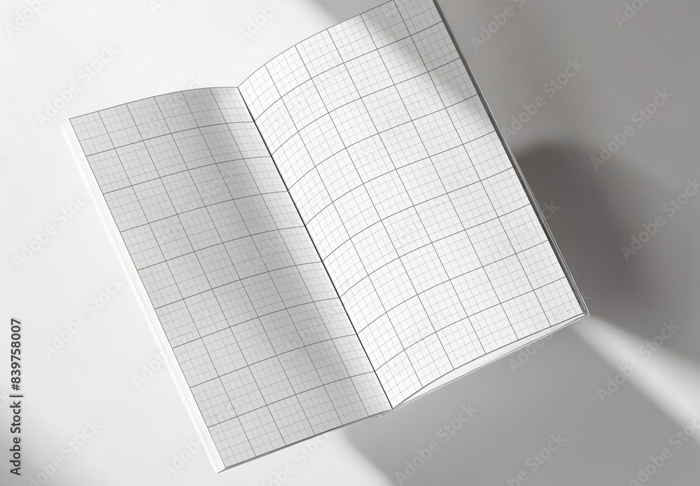 Open Magazine with nice shadow and light mockup Generative Ai Stock ...