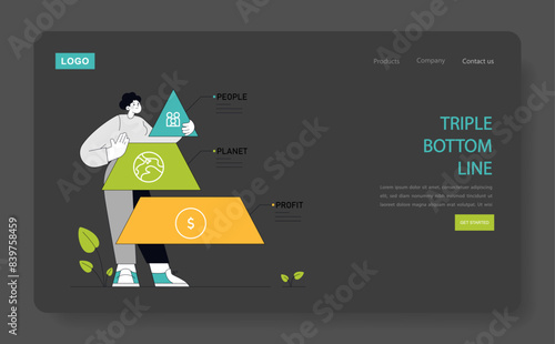 Triple Bottom Line concept Vector illustration