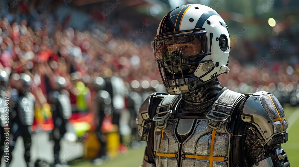 AI-enhanced match officiating: Robot referees equipped with AI technology ensuring fair and accurate decisions during the game AI-enhanced match officiating: Robot referees equipped with AI technology ensuring fair and accurate decisions during the game