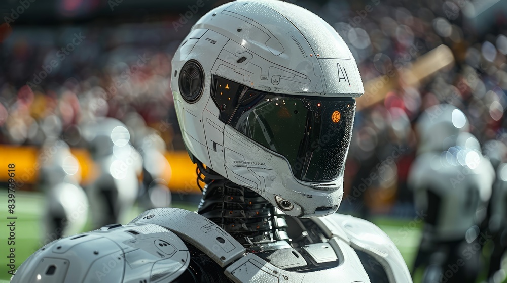 AI-enhanced match officiating: Robot referees equipped with AI technology ensuring fair and accurate decisions during the game AI-enhanced match officiating: Robot referees equipped with AI technology ensuring fair and accurate decisions during the game