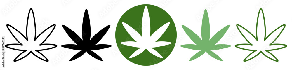 Marijuana Leaf | Weed | Cannabis | Weed Leaves Bundle | Vector Illustrations Marijuana Leaf | Weed | Cannabis | Weed Leaves Bundle | Vector Illustrations