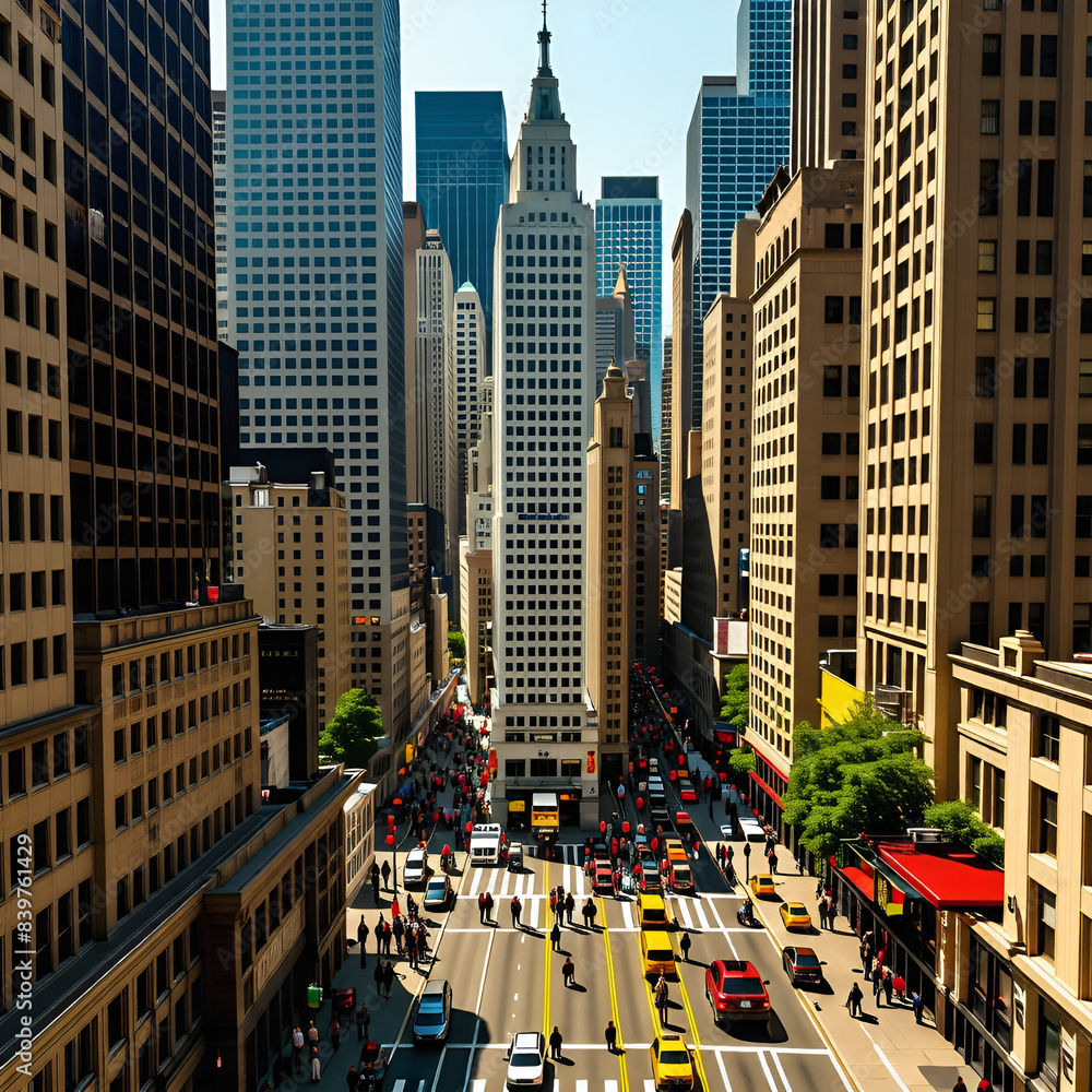 Fototapeta premium a wonderful view of the city Generative AI