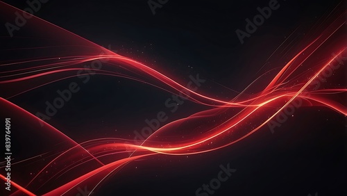 abstract background with glowing red lines