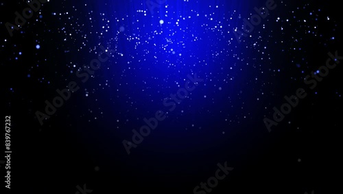 blue particle falling background Loop photo