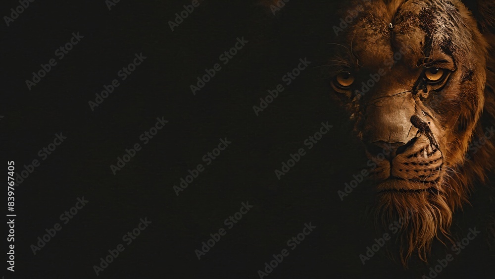 generative ai, portrait of a lion generative ai, portrait of a lion