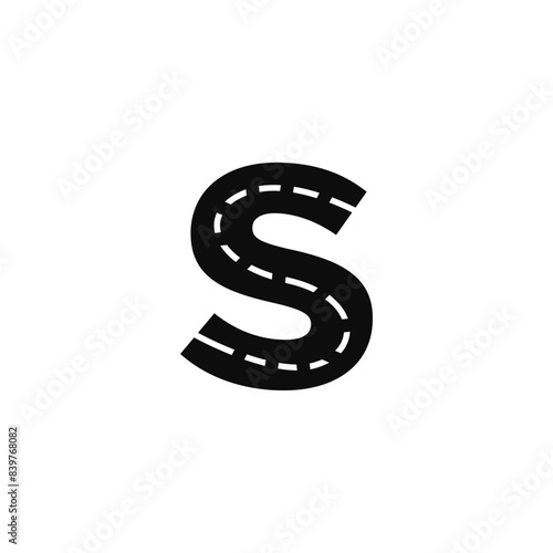Letter S Road logo icon vector template