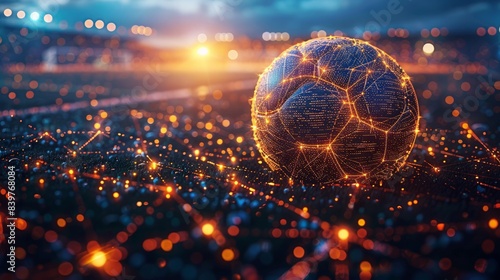 Wallpaper Mural Futuristic football analytics: Illustrate an AI-driven analytics hub where teams get real-time insights and strategic recommendations Torontodigital.ca