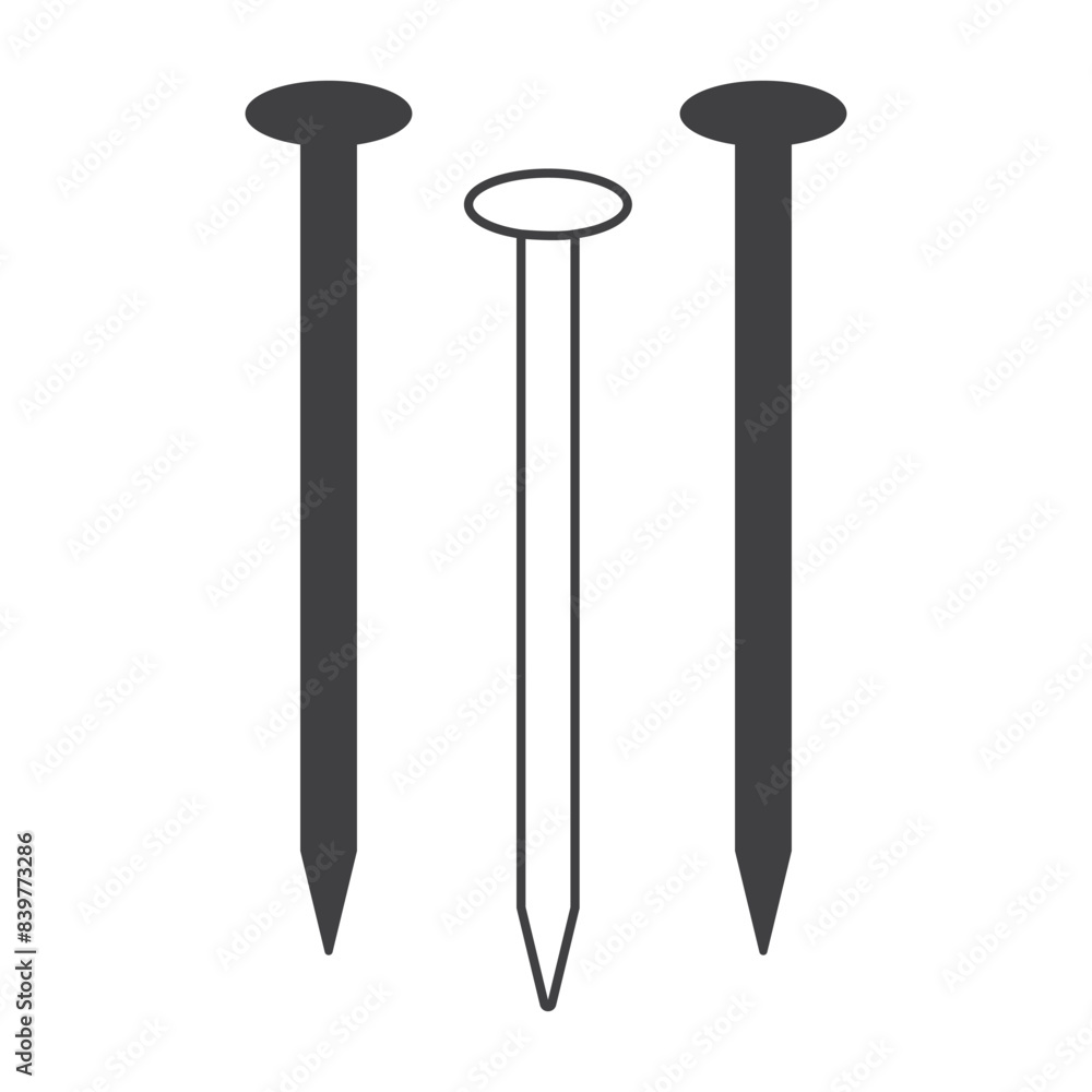 Nail icon design Nail icon design