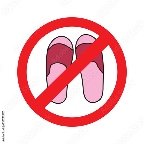 wearing sandals is prohibited icon