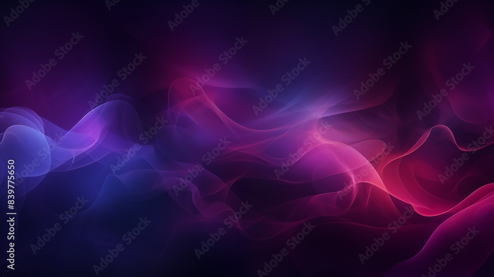Abstract Digital Art: Purple, Blue, and Red Gradient Waves.