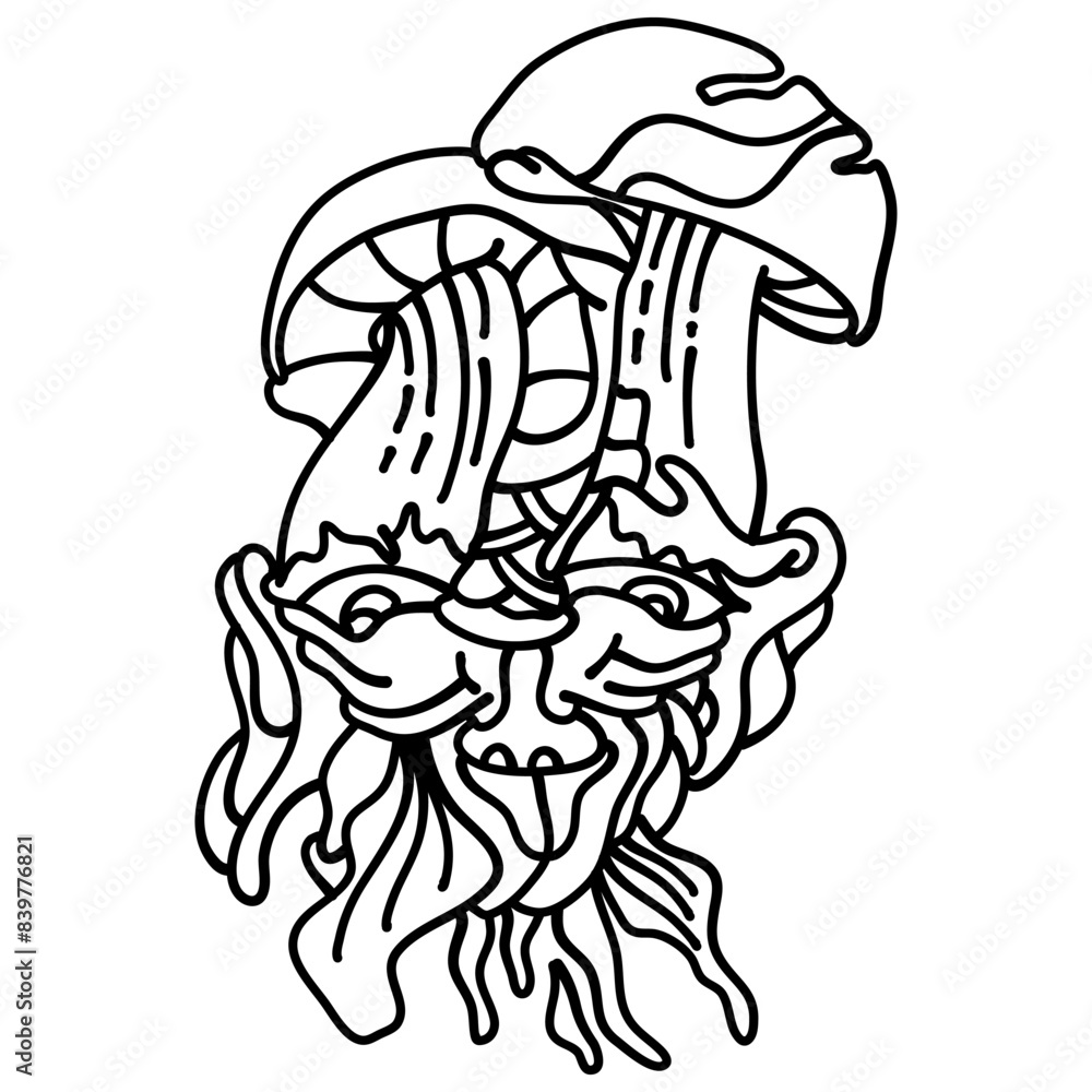 The Enigmatic Mushroom sketch features a mushroom with a mysterious facial expression, inviting interpretation and contemplation. Perfect for illustrations, art prints and home decor. The Enigmatic Mushroom sketch features a mushroom with a mysterious facial expression, inviting interpretation and contemplation. Perfect for illustrations, art prints and home decor.