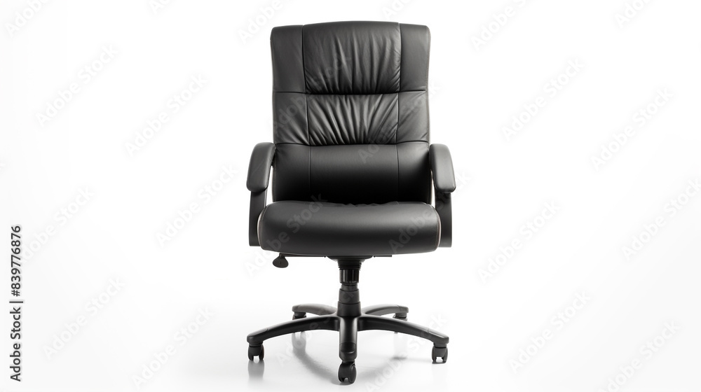 studio shot of leather office chair isolated on a white background studio shot of leather office chair isolated on a white background