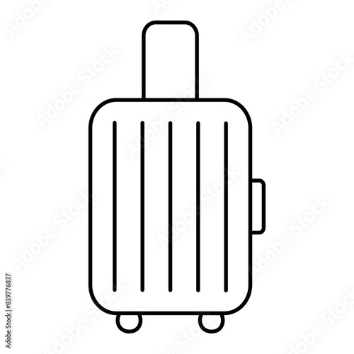 Suitcase icon in line style. Vector illustration.