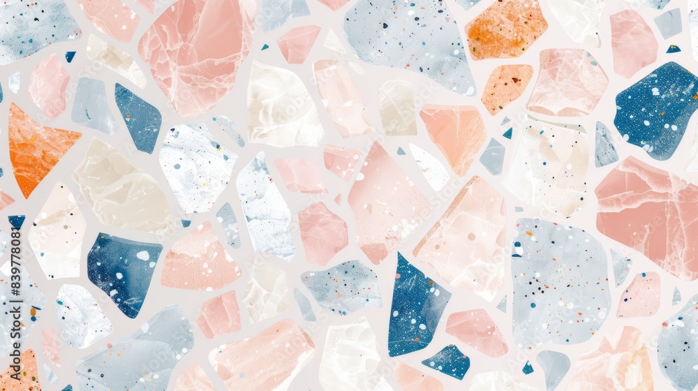 Terrazzo background in cute pastel pattern Terrazzo background in cute pastel pattern