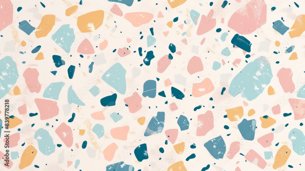 Terrazzo background in cute pastel pattern Terrazzo background in cute pastel pattern