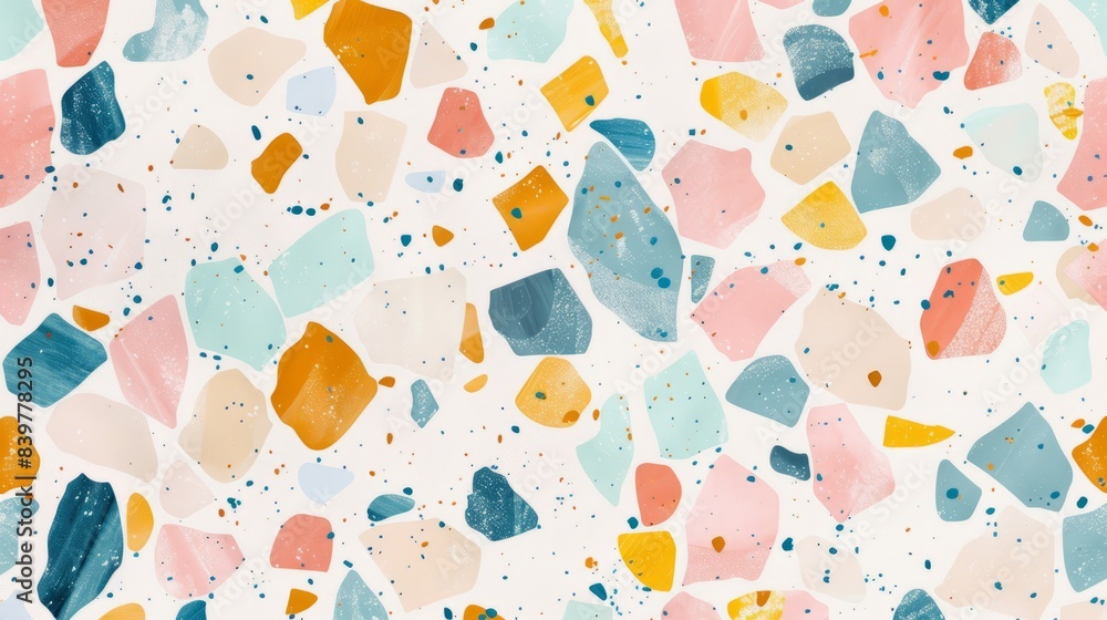 Terrazzo background in cute pastel pattern Terrazzo background in cute pastel pattern