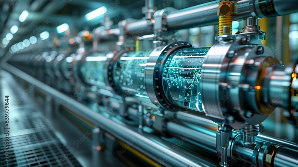 High-pressure fluid reservoirs with reinforced glass, showing bubbling liquids inside, connected to the main system by a web of pipes. shiny, Minimal and Simple, High-pressure fluid reservoirs with reinforced glass, showing bubbling liquids inside, connected to the main system by a web of pipes. shiny, Minimal and Simple,