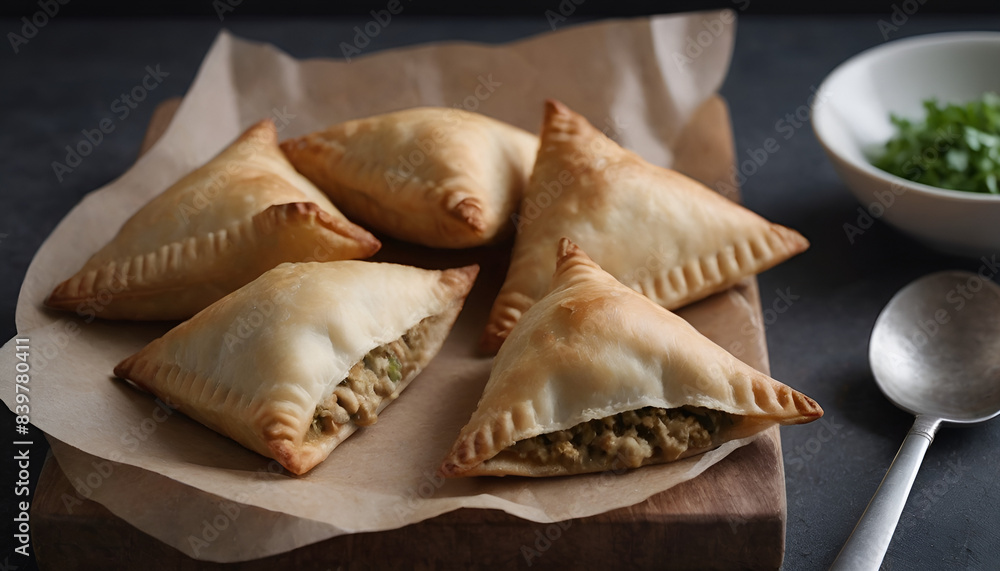 samosas stuffed with shredded chicken samosas stuffed with shredded chicken