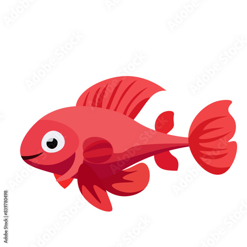 funny fish cartoon  for childern book