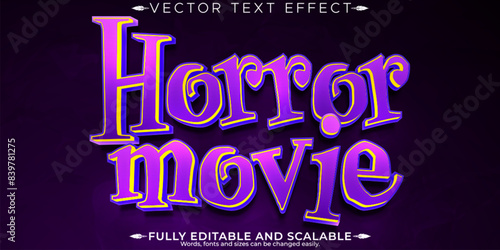 Horror halloween text effect, editable horror and scary text style