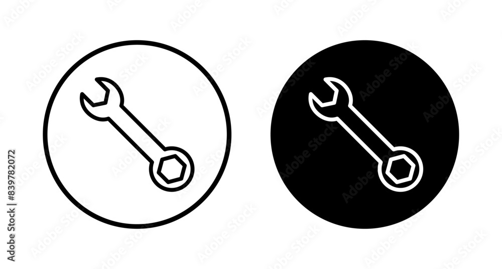 wrench icon vector isolated on white background. Wrench vector icon. Spanner symbol wrench icon vector isolated on white background. Wrench vector icon. Spanner symbol