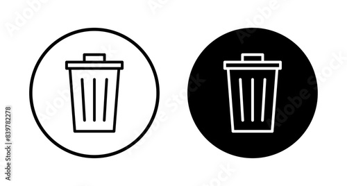 Trash icon vector isolated on white background. trash can icon. Delete icon vector