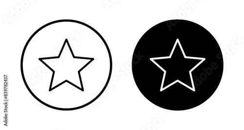Star Icon vector isolated on white background. Star vector icon. Rating symbol