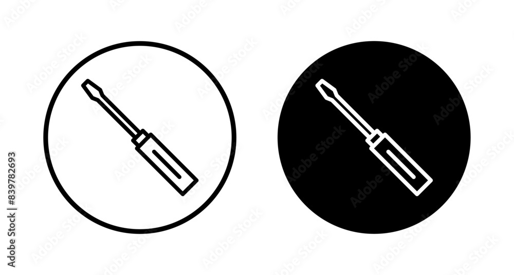 Screwdriver icon vector isolated on white background. Screwdriver vector icon Screwdriver icon vector isolated on white background. Screwdriver vector icon