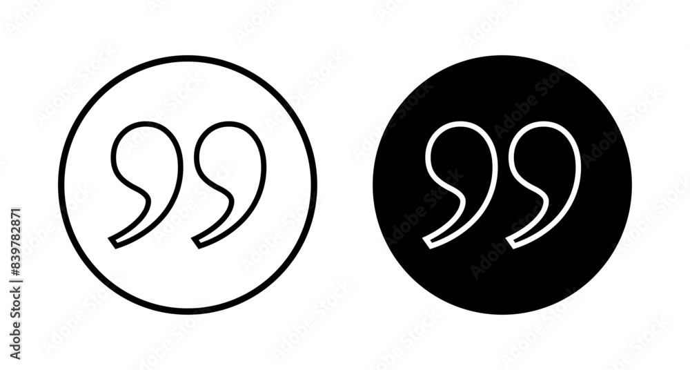 Quote icon vector isolated on white background. Quote sign icon. Quotation mark symbol. Quote icon vector isolated on white background. Quote sign icon. Quotation mark symbol.