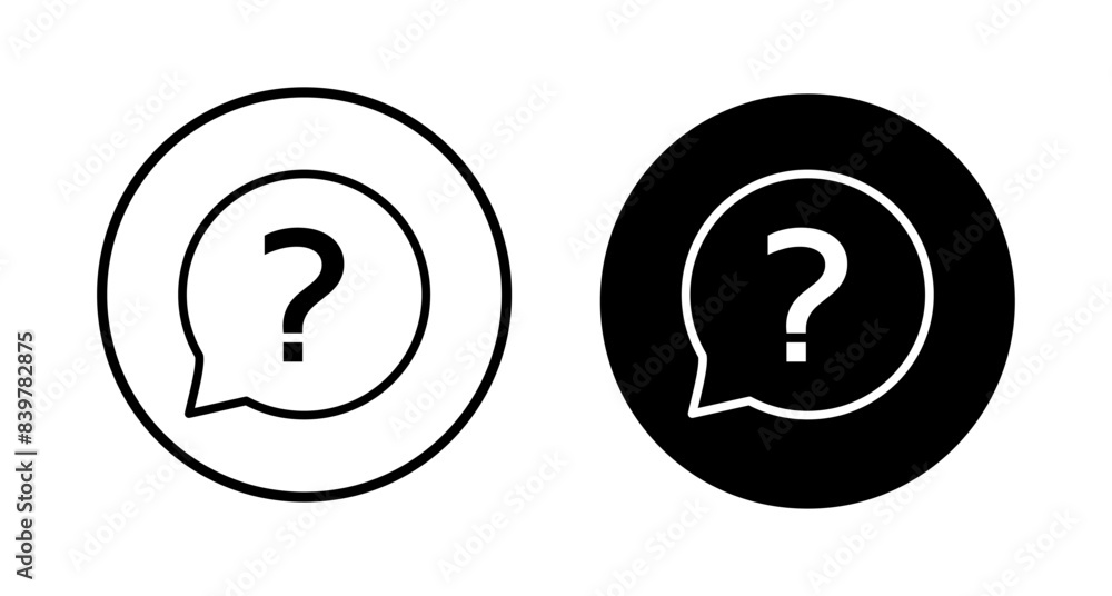 Question Icon vector isolated on white background. Question mark sign. help icon. Faq Question Icon vector isolated on white background. Question mark sign. help icon. Faq